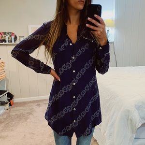 Quiksilver // Long Sleeve Button Up Tunic